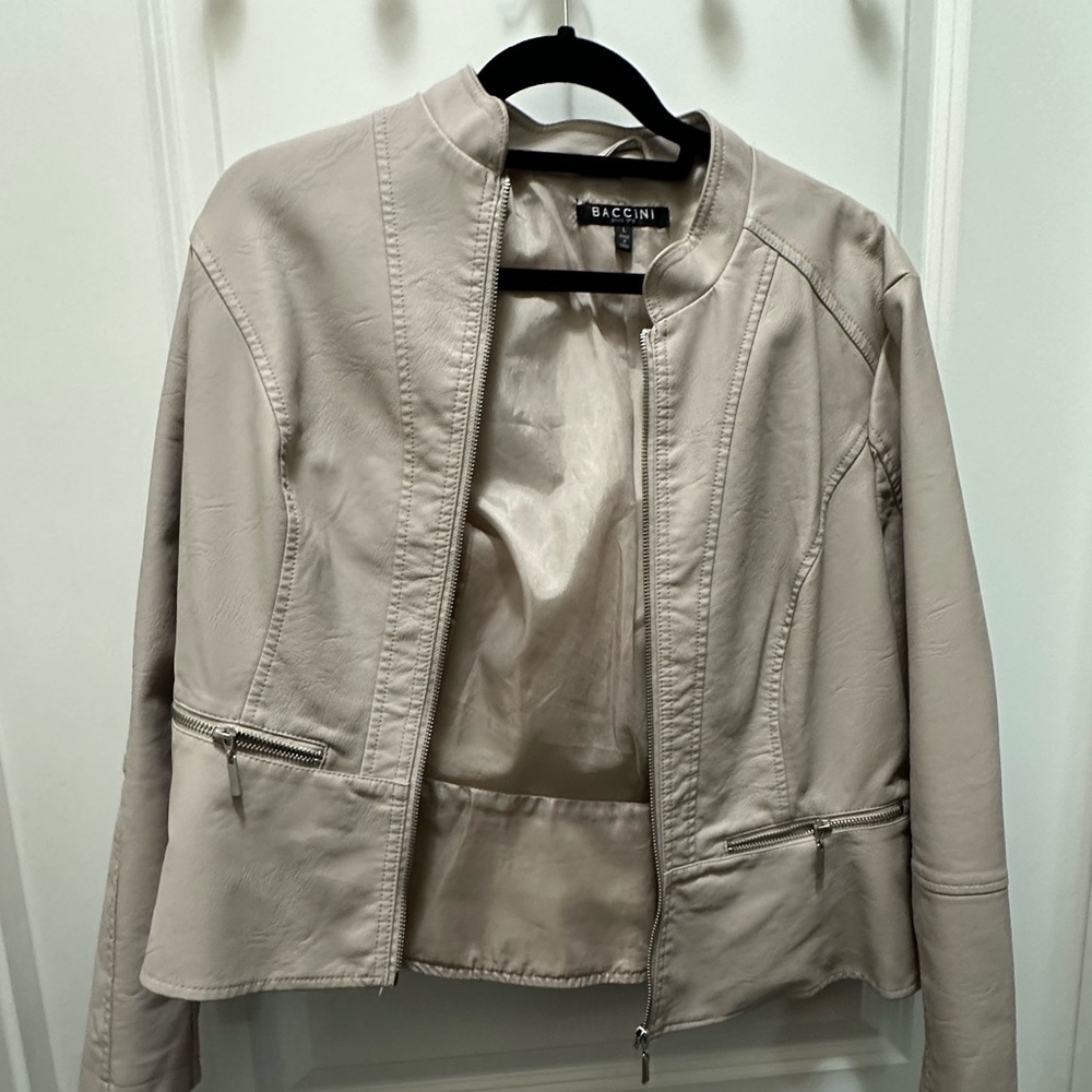 Baccini Pleather Jacket size Large